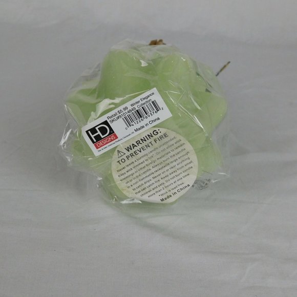 Christmas Tree Candle Light Green Glitter Wax New 8.5" Tall Holiday Design - Picture 7 of 7